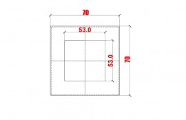 Capac din plastic pentru stalp 70x70 mm, maro