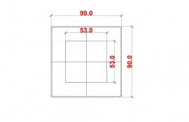Capac din plastic pentru stalp 90x90 mm, maro