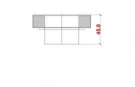 Capac din plastic pentru stalp 90x90 mm, maro