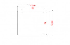 Inel de mascare stalp de gard, 70x70 mm, maro
