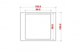 Inel de mascare stalp de gard, 90x90 mm, maro