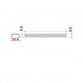 Profil de inchidere stalp, aluminiu, gri antracit