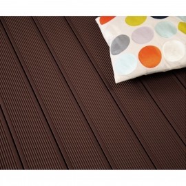 Profil pardoseala WPC Decking Exclusive, 145x26x3000 mm, canelat, culoare maro