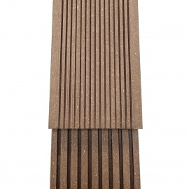 Profil pardoseala WPC Decking Exclusive, 145x26x3000 mm, canelat periat, culoare maro 