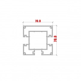Stalp gard, aluminiu, 70x70 mm, gri antracit