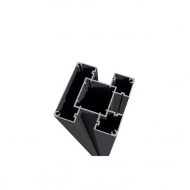 Stalp gard, aluminiu, 90x90 mm, gri antracit